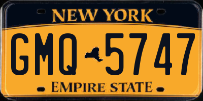 NY license plate GMQ5747