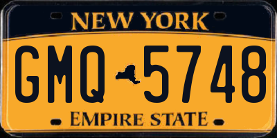 NY license plate GMQ5748