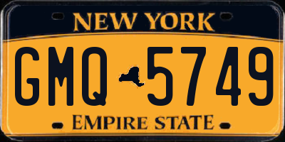 NY license plate GMQ5749