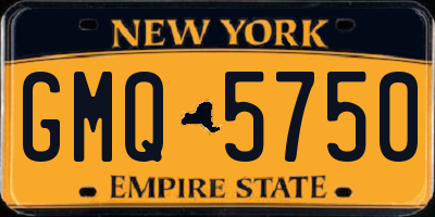 NY license plate GMQ5750