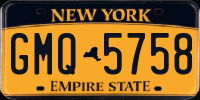 NY license plate GMQ5758