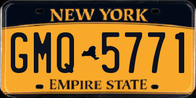 NY license plate GMQ5771