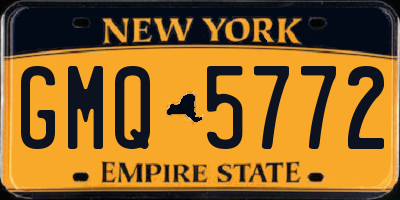 NY license plate GMQ5772