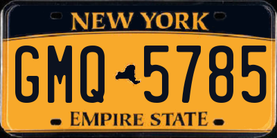 NY license plate GMQ5785