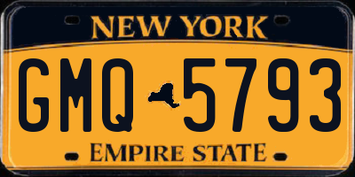 NY license plate GMQ5793