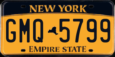 NY license plate GMQ5799