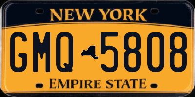 NY license plate GMQ5808