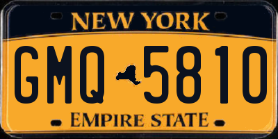NY license plate GMQ5810