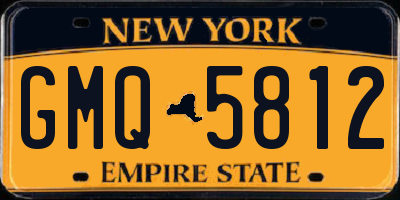 NY license plate GMQ5812