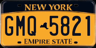 NY license plate GMQ5821
