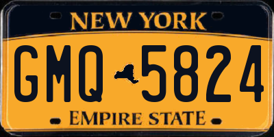 NY license plate GMQ5824