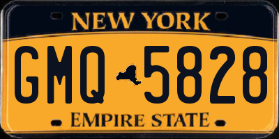 NY license plate GMQ5828