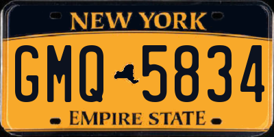NY license plate GMQ5834