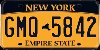 NY license plate GMQ5842