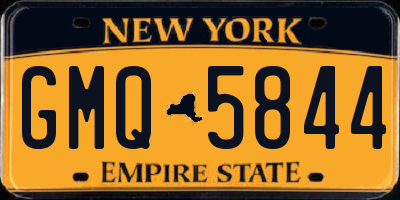NY license plate GMQ5844