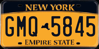 NY license plate GMQ5845
