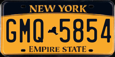 NY license plate GMQ5854