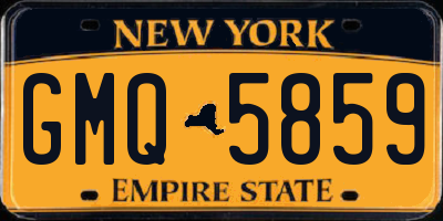 NY license plate GMQ5859