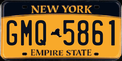 NY license plate GMQ5861