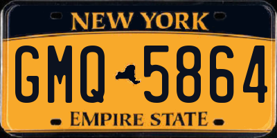 NY license plate GMQ5864