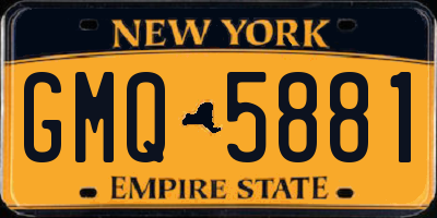 NY license plate GMQ5881