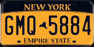 NY license plate GMQ5884