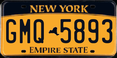 NY license plate GMQ5893