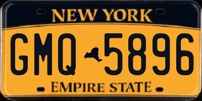 NY license plate GMQ5896