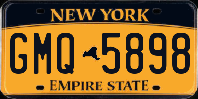 NY license plate GMQ5898