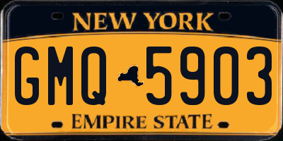 NY license plate GMQ5903