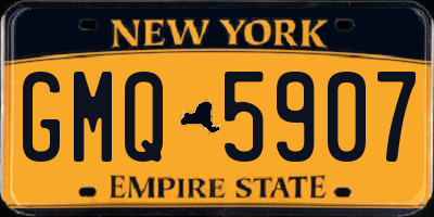 NY license plate GMQ5907