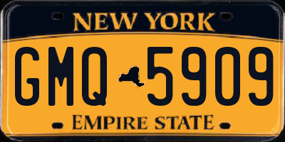 NY license plate GMQ5909