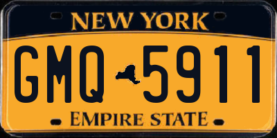 NY license plate GMQ5911
