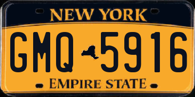 NY license plate GMQ5916