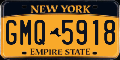 NY license plate GMQ5918