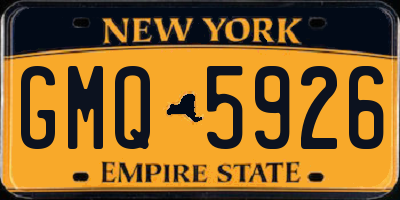 NY license plate GMQ5926