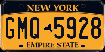 NY license plate GMQ5928