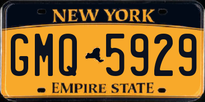 NY license plate GMQ5929