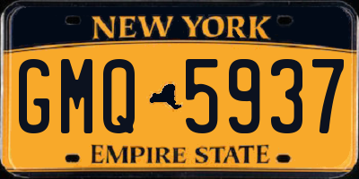 NY license plate GMQ5937