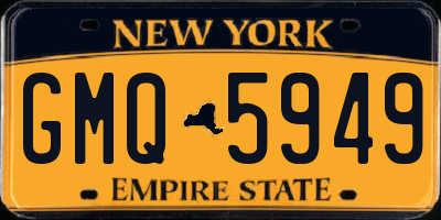 NY license plate GMQ5949