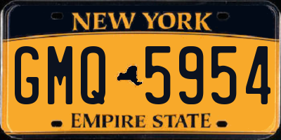NY license plate GMQ5954