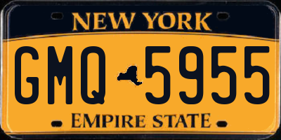 NY license plate GMQ5955