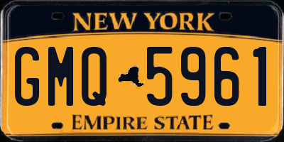 NY license plate GMQ5961