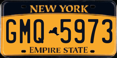 NY license plate GMQ5973