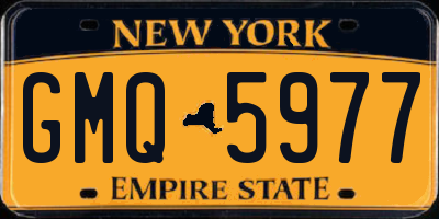 NY license plate GMQ5977