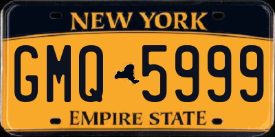 NY license plate GMQ5999