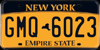 NY license plate GMQ6023