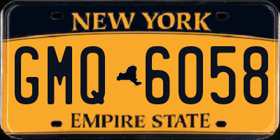 NY license plate GMQ6058