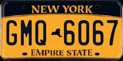 NY license plate GMQ6067