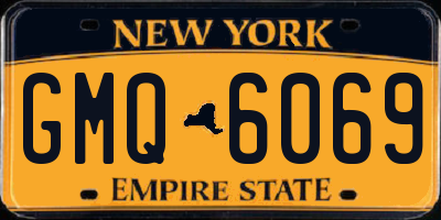 NY license plate GMQ6069